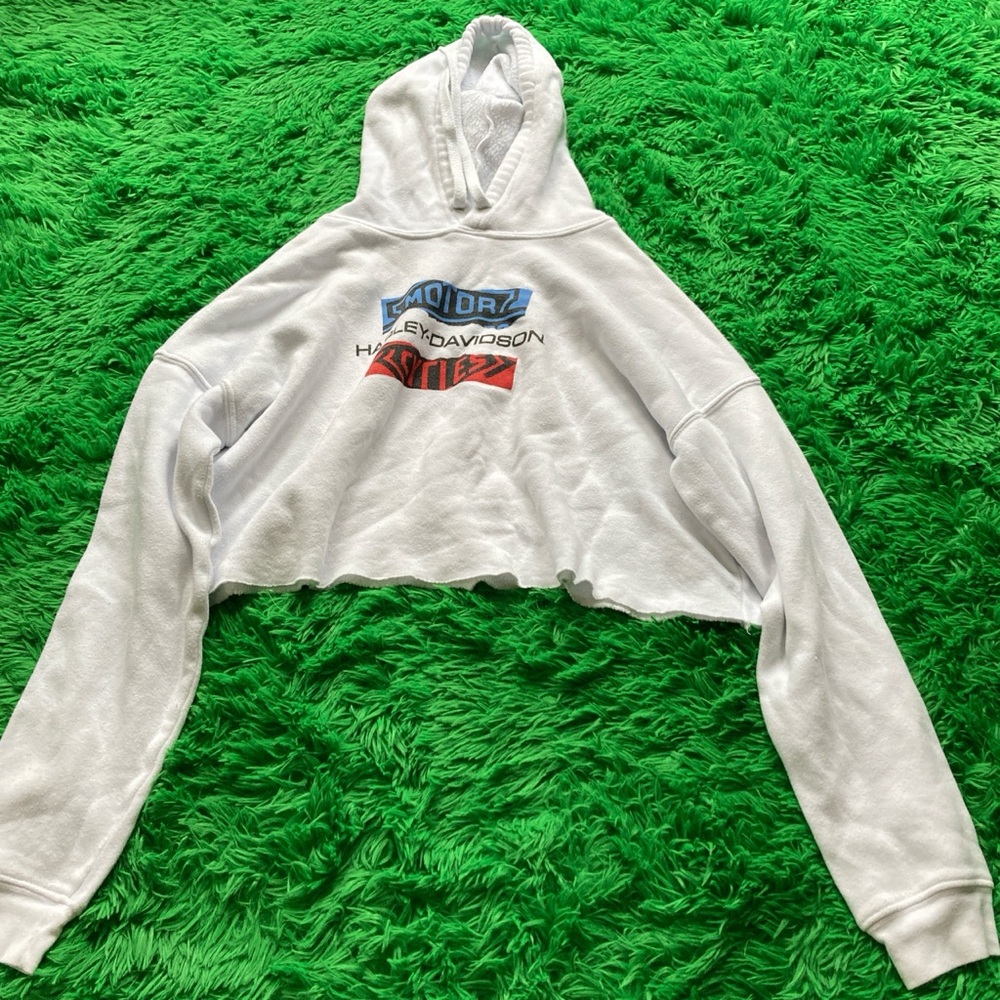 Harley Davidson Crop Top Hoodie